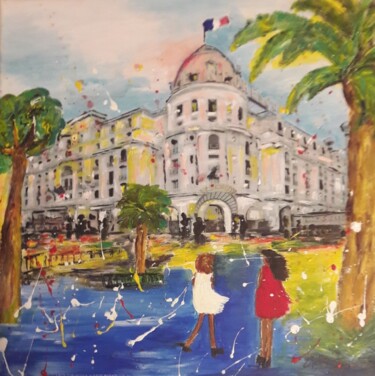Painting titled "HOTEL NEGRESCO" by Christiane Guerry, Original Artwork, Acrylic