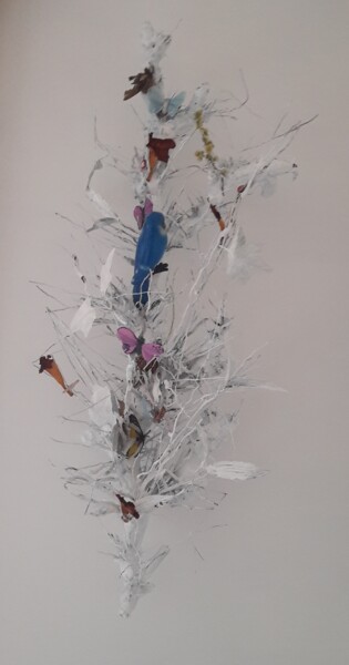 Sculpture titled "ARBRE MERVEILLEUX" by Christiane Guerry, Original Artwork, Wood