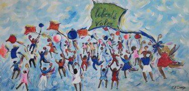 Pintura titulada "VOLER UN REVE DE LI…" por Christiane Guerry, Obra de arte original, Acrílico Montado en Bastidor de camill…