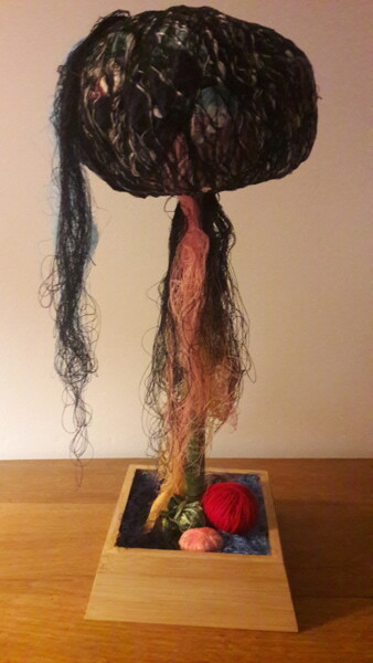 Textile Art με τίτλο "ARBRE MYSTERE" από Christiane Guerry, Αυθεντικά έργα τέχνης, Ύφασμα