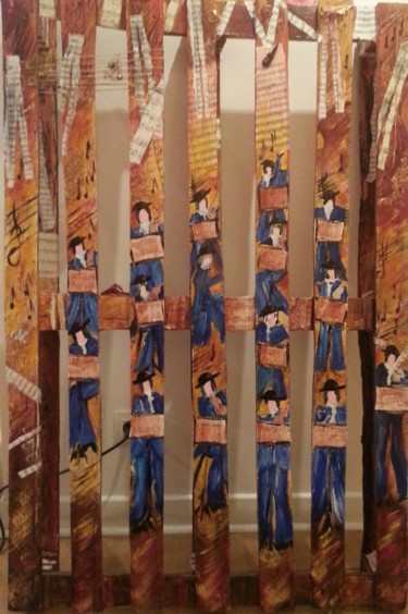 Peinture intitulée "LA PALETTE DE MOZART" par Christiane Guerry, Œuvre d'art originale, Huile