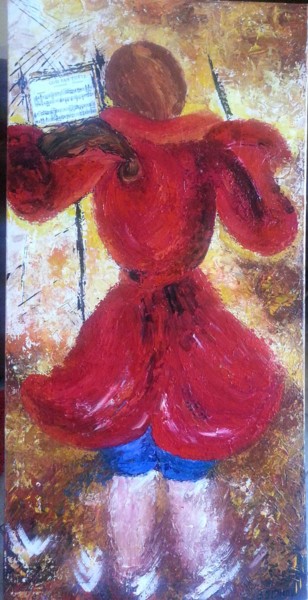 Painting titled "AMADEUS" by Christiane Guerry, Original Artwork, Oil