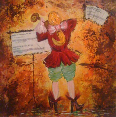 Painting titled "PETIT AMADEUS" by Christiane Guerry, Original Artwork