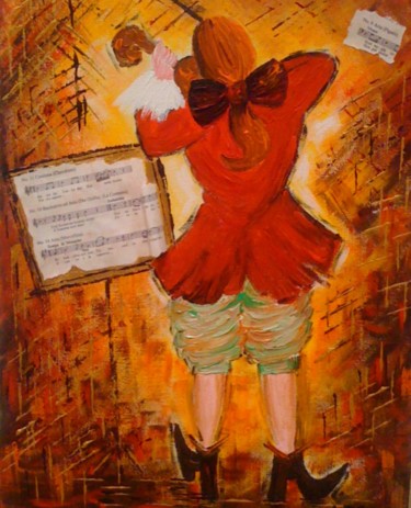 Painting titled "WOLFGANG AMADEUS MO…" by Christiane Guerry, Original Artwork