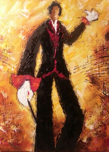 Painting titled "LE MAESTRO" by Christiane Guerry, Original Artwork, Acrylic
