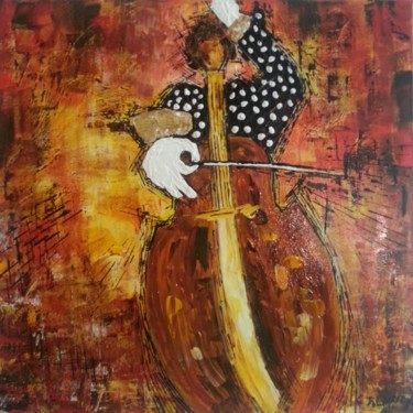 Painting titled "L'HOMME ORCHESTRE" by Christiane Guerry, Original Artwork, Acrylic