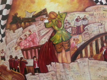 Painting titled "LE GRAND MOZART" by Christiane Guerry, Original Artwork, Acrylic