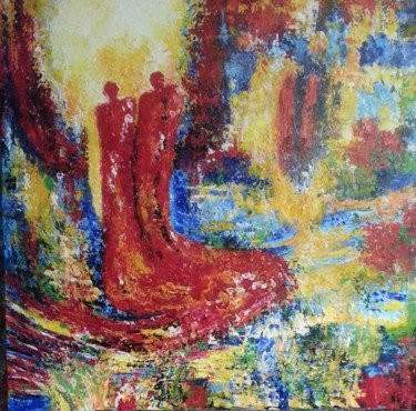 Painting titled "Après" by Christiane Guerry, Original Artwork, Acrylic