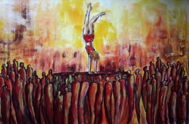 Painting titled "LE JUGEMENT" by Christiane Guerry, Original Artwork, Acrylic