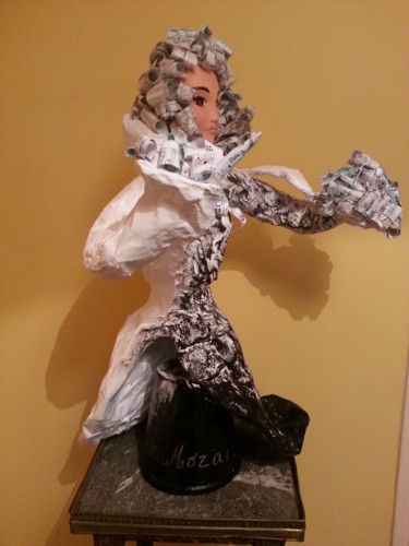 Sculpture titled "OPERA MOZART" by Christiane Guerry, Original Artwork, Mixed Media