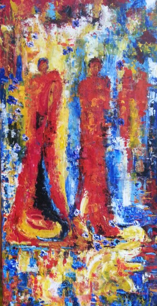 Painting titled "Le Royaume de mes p…" by Christiane Guerry, Original Artwork, Acrylic