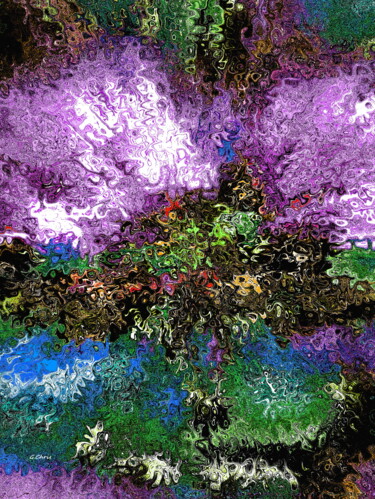Arts numériques intitulée "Floraison estivale" par Christiane Guilleminot, Œuvre d'art originale, Peinture numérique