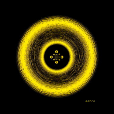 Arts numériques intitulée "Roue en décélération" par Christiane Guilleminot, Œuvre d'art originale, Travail numérique 2D