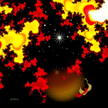 Arte digitale intitolato "COSMOS FANTASY 5" da Christiane Guilleminot, Opera d'arte originale, Modellazione 3D