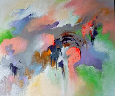 Peinture intitulée "LE NUAGE DECHIRE" par Christiane Hess (CHRYSTAL), Œuvre d'art originale, Acrylique