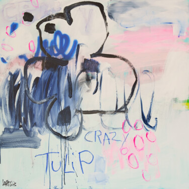 Painting titled "crazy tulip" by Christiane Lohrig, Original Artwork, Acrylic