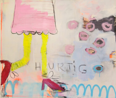 Painting titled "Hurtig" by Christiane Lohrig, Original Artwork, Acrylic