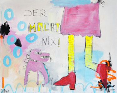 Malerei mit dem Titel "Der macht nix" von Christiane Lohrig, Original-Kunstwerk, Acryl