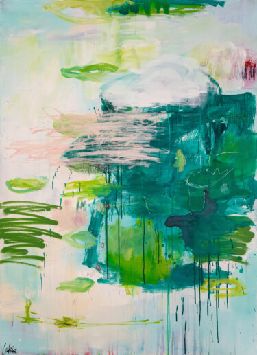Peinture intitulée "something green" par Christiane Lohrig, Œuvre d'art originale, Acrylique