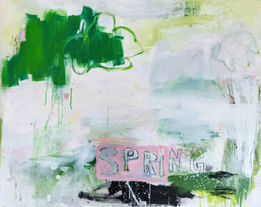 Painting titled "SPRING" by Christiane Lohrig, Original Artwork, Acrylic