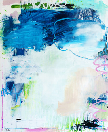 Картина под названием "INS BLAUE" - Christiane Lohrig, Подлинное произведение искусства, Акрил