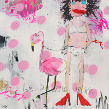 Malerei mit dem Titel "La dolce vita" von Christiane Lohrig, Original-Kunstwerk, Acryl