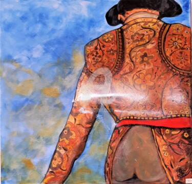 Painting titled "A bullfighter does…" by Christiane Marette (Christiane Marette - B.C Créations), Original Artwork, Acrylic
