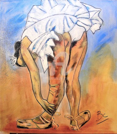 Pittura intitolato "Painting "Dancer in…" da Christiane Marette (Christiane Marette - B.C Créations), Opera d'arte originale…