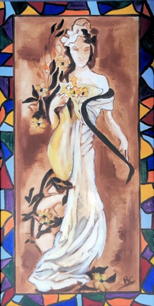 「Painting "Romantic…」というタイトルの絵画 Christiane Marette (Christiane Marette - B.C Créations)によって, オリジナルのアートワーク, アクリル