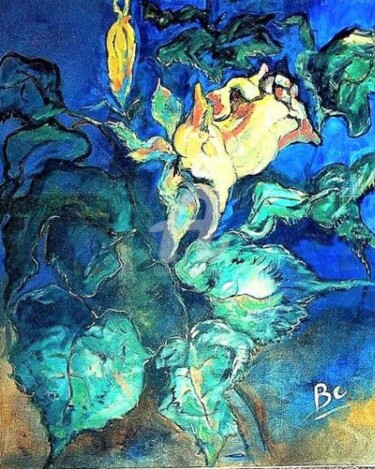 Pintura titulada "Painting "The golde…" por Christiane Marette (Christiane Marette - B.C Créations), Obra de arte original,…
