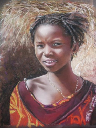 Pittura intitolato "Au Mali" da Christiane Mory, Opera d'arte originale