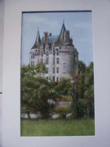 Painting titled "Le château de Neuvi…" by Christiane Mory, Original Artwork