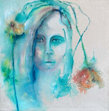 Картина под названием "Girl" - Christiane Papé, Подлинное произведение искусства, Акрил Установлен на Деревянная рама для но…
