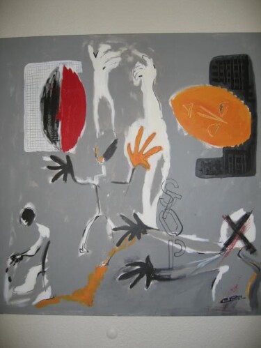 Malerei mit dem Titel "pekin story" von Christiane Pettersen, Original-Kunstwerk