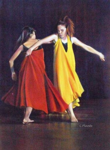 Peinture intitulée "Spectacle de danse" par Christiane Plante, Œuvre d'art originale, Autre