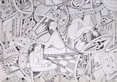 5 - Im-position Dessin intitulée "5 - Im-position" par Christiane Seguin, Œuvre d'art originale, Encre