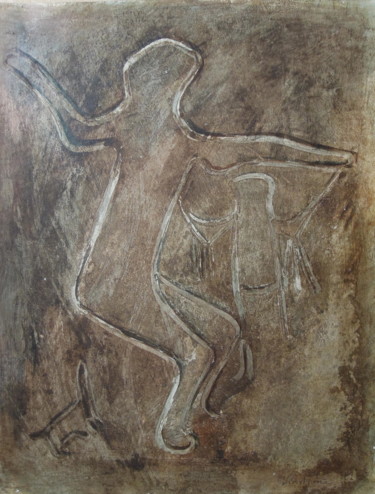 Pintura intitulada "Danse de la Chauve-…" por Christiane Seguin, Obras de arte originais, Acrílico