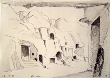 Beida 2 Drawing titled "Beida 2" by Christiane Seguin, Original Art, Ballpoint pen