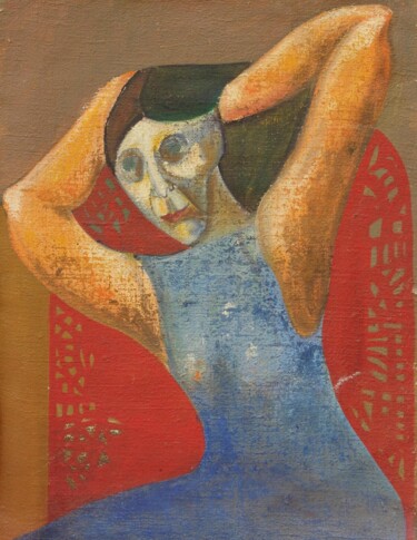 Malerei mit dem Titel "Cheveux de femme" von Christiane Seguin, Original-Kunstwerk, Öl