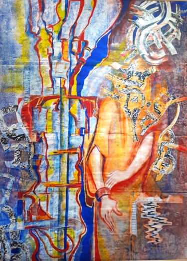 Malerei mit dem Titel "Gouttes de Vie" von Christiane Seguin, Original-Kunstwerk, Acryl