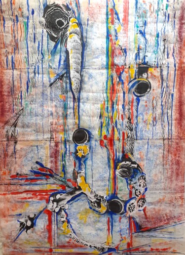 Malerei mit dem Titel "Trans-Fusion" von Christiane Seguin, Original-Kunstwerk, Acryl