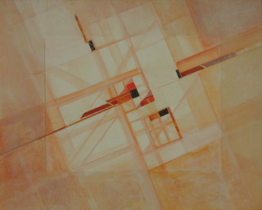 Collages titulada "Lycanos ortho 9." por Christiane Seguin, Obra de arte original, Collages Montado en Panel de madera