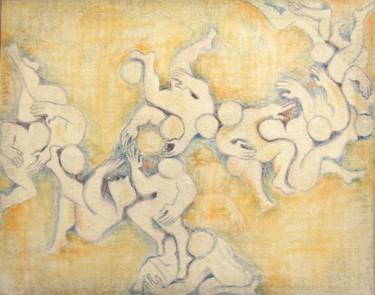 Peinture intitulée "Toile de Joui" par Christiane Seguin, Œuvre d'art originale, Acrylique Monté sur Châssis en bois