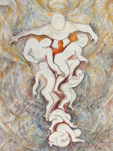 Картина под названием "Faralux" - Christiane Seguin, Подлинное произведение искусства, Акрил Установлен на Деревянная рама д…