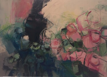 Pittura intitolato "La foule-14 juillet" da Christiane Sottile, Opera d'arte originale, pigmenti