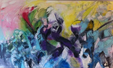 Pintura titulada "Danser la vie" por Christiane Sottile, Obra de arte original, Pigmentos Montado en Bastidor de camilla de…