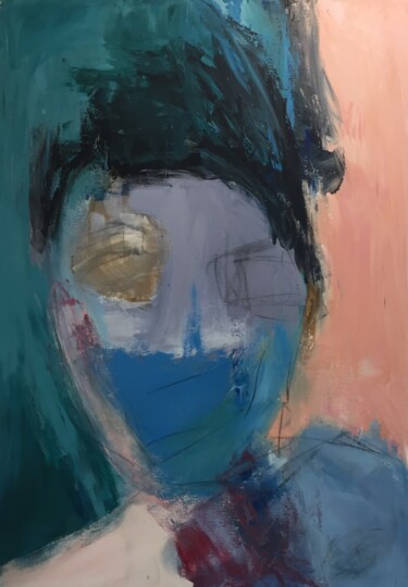 Painting titled "Portrait3/ humeur d…" by Christiane Sottile, Original Artwork, Acrylic
