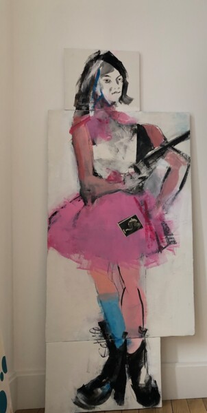 Картина под названием "NIKI DE SAINT PHALLE" - Christiane Sottile, Подлинное произведение искусства, Пигменты