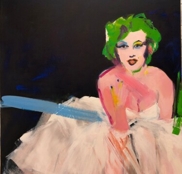 Painting titled "Marylin" by Christiane Sottile, Original Artwork, Pigments