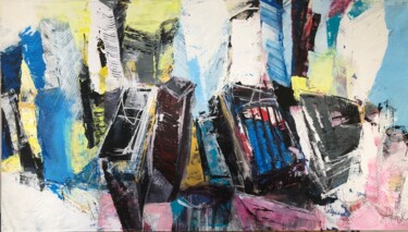 Картина под названием "Coeur de Manhattan" - Christiane Sottile, Подлинное произведение искусства, Пигменты Установлен на Де…